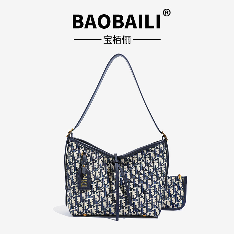 Luxury Bags Goyard - Женская элегантная сумка-хобо из канваса с