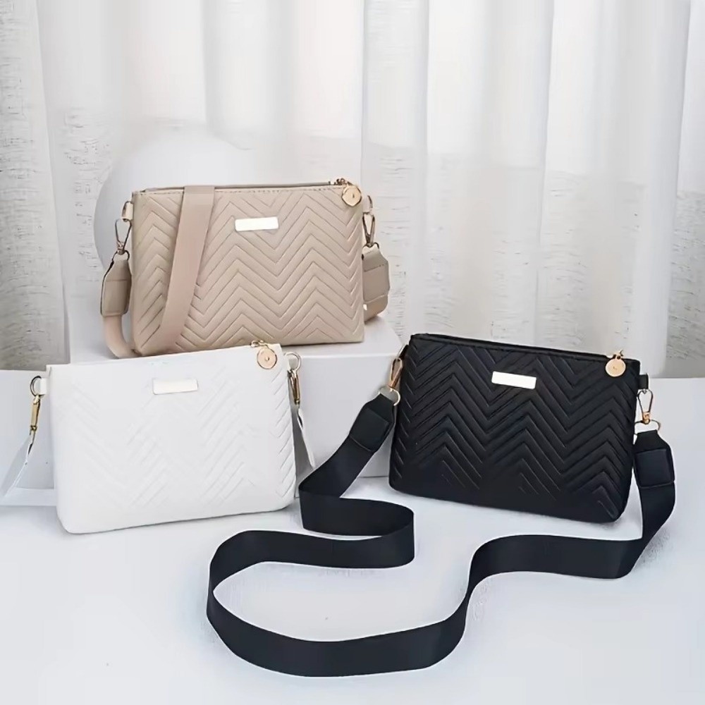 Chain Crossbody Quilted - Элегантная стеганая сумка-кроссбоди с цепочкой, с