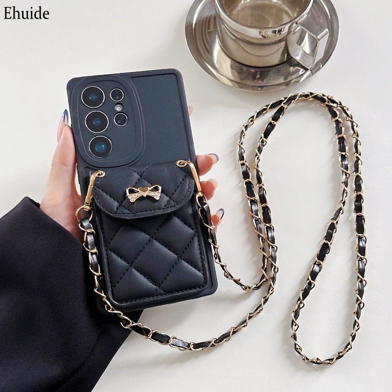 Chain Crossbody Quilted - Чехол-кошелек с стеганой текстурой для Samsung